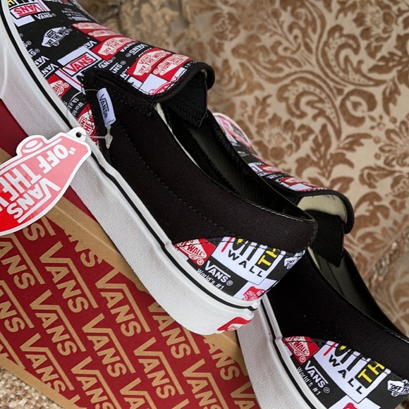 Vans Classic Slip On Label Mix Black/True White WM - Picture 15 of 16